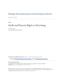 Intellectual Property Rights in Advertising Lisa P