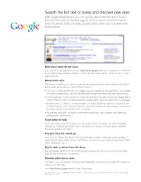 Search the Full Text of Books and Discover New Ones