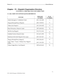 Chapter 70 Dispatch Directory