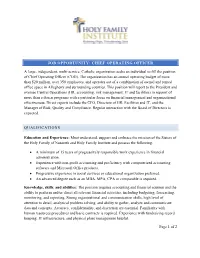 Chief Operating Officer