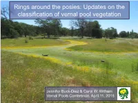Classification of Vernal Pool Vegetation