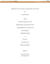 Illegal Electricity Use in Turkey: Causes and Policy Implications