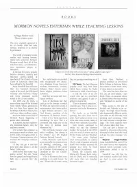 Mormon Novels Entertain While Teaching Lessons