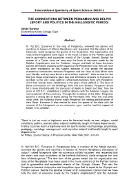 The Connections Between Pergamon and Delphi (Sport and Politics in the Hellenistic Period)