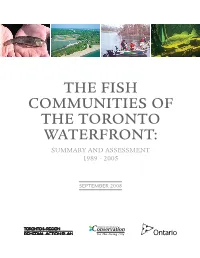 The Fish Communities of the Toronto Waterfront: Summary and Assessment 1989 - 2005