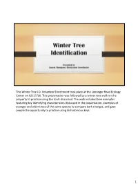 Winter Tree Identification Can Inspire Wonder and Curiosity in Students of All Ages