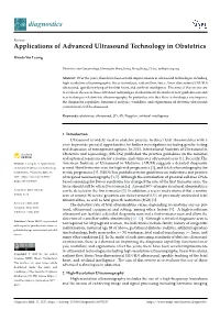 Applications of Advanced Ultrasound Technology in Obstetrics
