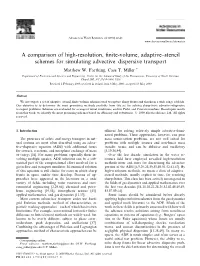 A Comparison of High-Resolution, Finite-Volume, Adaptive±Stencil