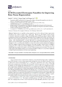 ECM Decorated Electrospun Nanofiber for Improving Bone