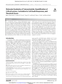 Quantification of Critical Lesions, Correlation to Cell Death Responses, and Threshold Doses