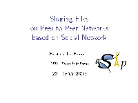 Sharing Files on Peer-To-Peer Networks Based on Social Network