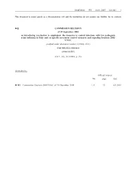 2004D0666 — EN — 06.01.2005 — 001.001 — 1 B COMMISSION DECISION of 29 September 2004 on Introducing Vaccination to Su