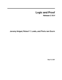 Logic and Proof Release 3.18.4