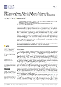 Psofuzzer: a Target-Oriented Software Vulnerability Detection Technology Based on Particle Swarm Optimization
