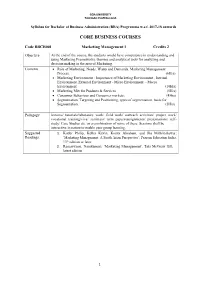 Core Business Courses