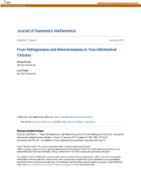 From Pythagoreans and Weierstrassians to True Infinitesimal Calculus