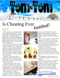 Is Cheating Ever