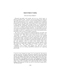 Misconduct Risk