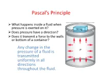 Pascal's Principle