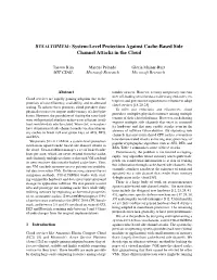 STEALTHMEM: System-Level Protection Against Cache-Based Side Channel Attacks in the Cloud