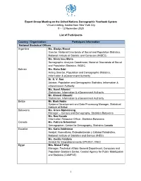 Workshop on Civil Registration and Vital Statistics for SADC Region, List