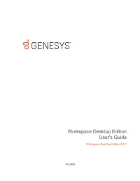 Workspace Desktop Edition User's Guide