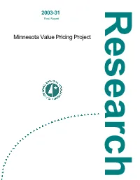 Minnesota Value Pricing Advisory Task Force (Discussed Below) Was Modeled in Part on the Groups Employed by the Maryland and Portland Projects