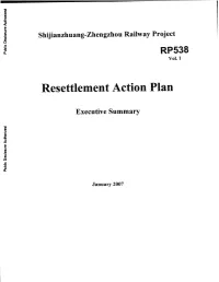 Shijianzhuang-Zhengzhou Railway Project Public Disclosure Authorized