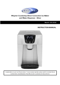 Whynter Countertop Direct Connection Ice Maker and Water Dispenser - Silver