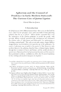The Curious Case of Justus Lipsius David Martin Jones