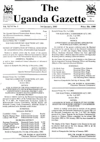 Vol. XCV1 No. 1 3Rd January, 2003 Price: Shs