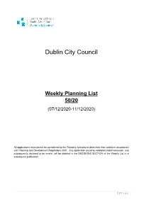 Weekly Planning List 50/20