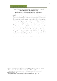 128 Journal of Urban Development Studies Analysis of Spatial
