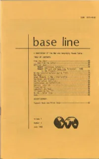 Base Line a Newsletter of the Nip and Geography Round Table