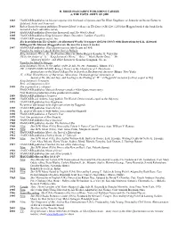 C:\Documents and Settings\Katherine Harris\My Documents\Teaching\Current\19Thcnovel\Handouts\Haggardtimeline.Wpd