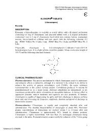 Clonazepam) Tablets FDA Approved Labeling Text October 2013