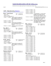 DAR/ODAR/DAS/DOA/SFAR 36 Directory