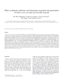 Effect of Phenolic Aldehydes and Flavonoids on Growth And