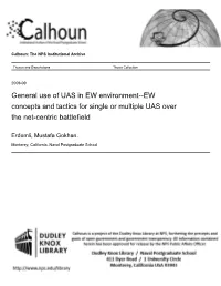 EW Concepts and Tactics for Single Or Multiple UAS Over the Net-Centric Battlefield