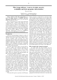 Fibre Hemp Cultivars: a Survey of Origin, Ancestry, Availability and Brief Agronomic Characteristics Etienne De Meijer