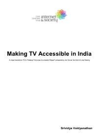 Making TV Accessible in India