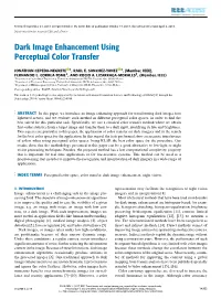 Dark Image Enhancement Using Perceptual Color Transfer