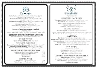 Dessert Menu