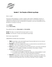 Handout 2 - Five Principles of Effective Logo Design