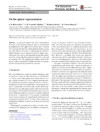 On the Spinor Representation