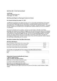 SEC Rule 606 - Order Routing Report