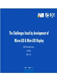 The Challenges Faced by Development of Micro-LED & Mini