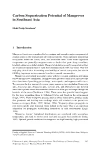 Carbon Sequestration Potential of Mangroves in Southeast Asia