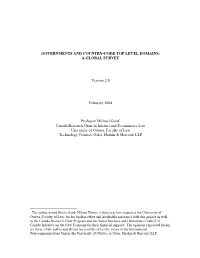 Governments and Country-Code Top Level Domains: a Global Survey