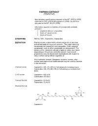 Paprika Extract (Tentative)